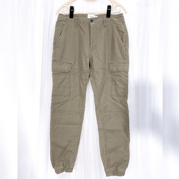 Topman Other - TOPMAN Unisex Khaki Cargo Pants Tapered Olive